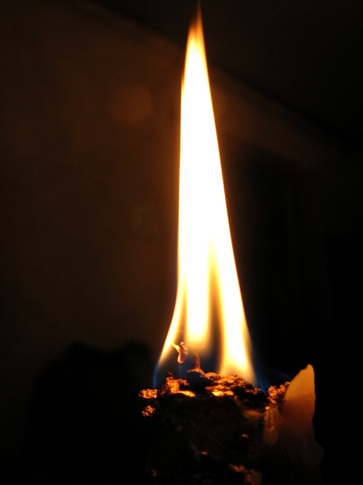 Bright candle fire