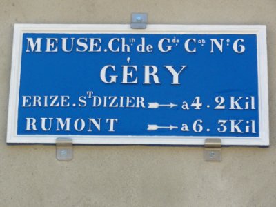 Géry (Meuse) plaque de cocher