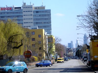 Frankfurt-Rödelheim, Blick in die Eschborner Landstraße Richtung Innenstadt 1