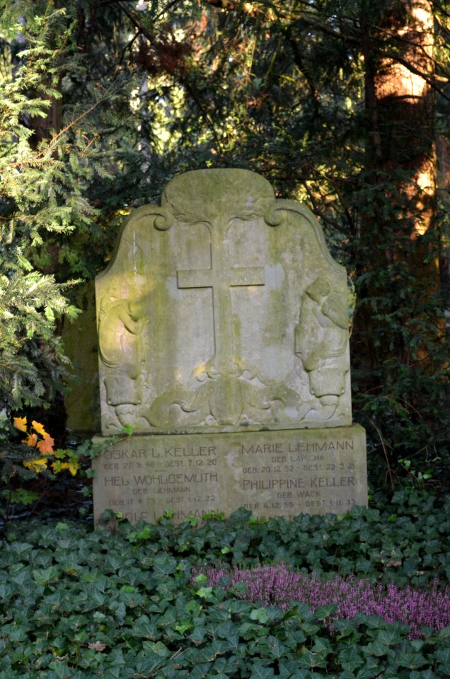 Frankfurt, Hauptfriedhof, Grab II 166 Keller