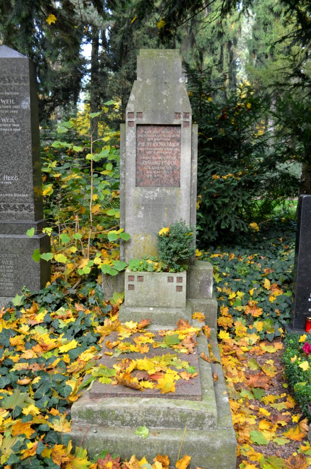 Frankfurt, Hauptfriedhof, Grab II 38 Pook