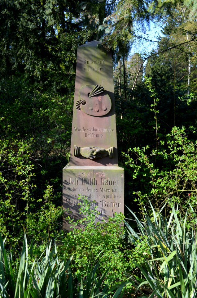 Frankfurt, Hauptfriedhof, Grab J 38 Bauer