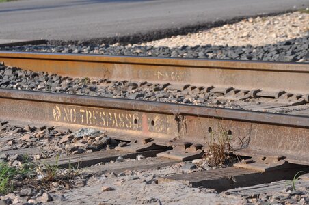 Restricted train tracks brown train