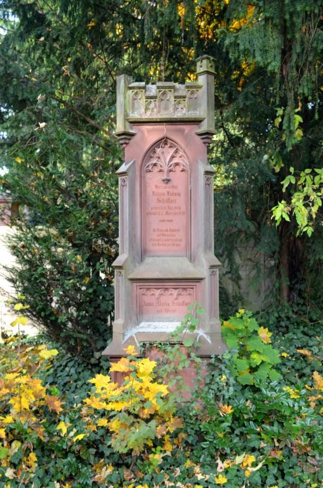 Frankfurt, Hauptfriedhof, Grab F 126 Schaffner