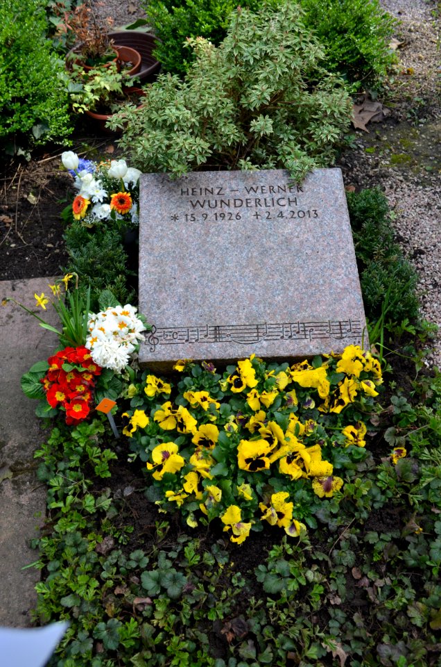 Frankfurt, Hauptfriedhof, Grab Werner Wunderlich