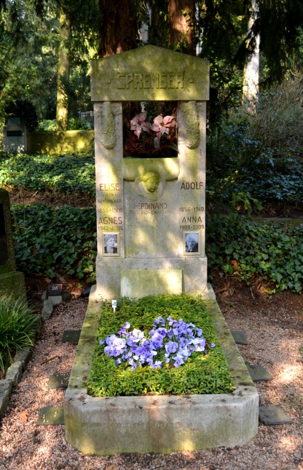 Frankfurt, Hauptfriedhof, Grab II 25 Sprenger