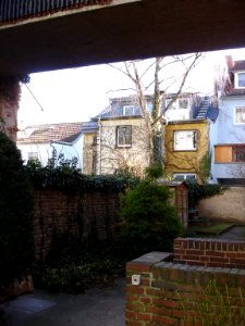 Frankfurt-Bockenheim, Schwälmer Straße, Blick in Hinterhof Richtung Kurfürstenplatz