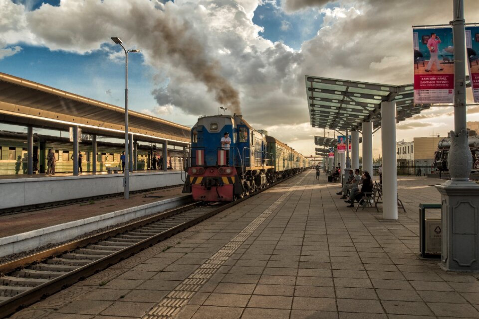 Ulaanbaatar station trans continental railway travel