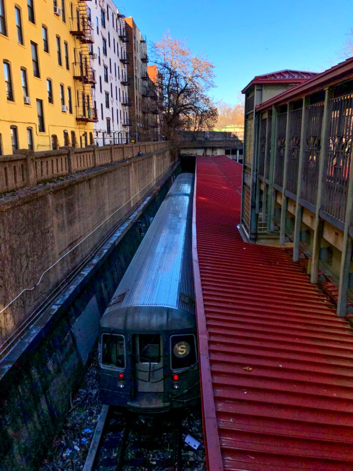 Franklin Shuttle parked at Prospect park NY Subway