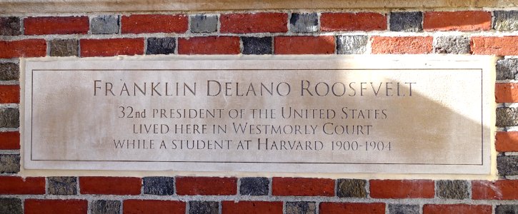 Franklin Delano Roosevelt Lived Here - Cambridge, Massachusetts - DSC09217