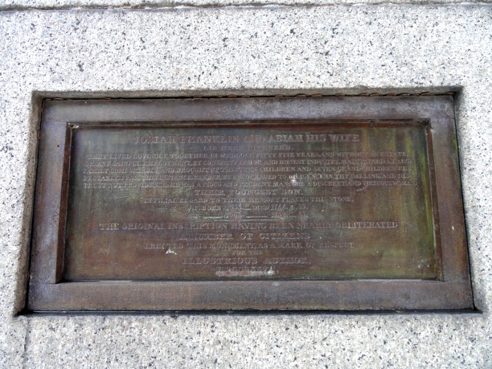 Franklin obelisk, Granary Burying Ground - Boston, MA - DSC04666