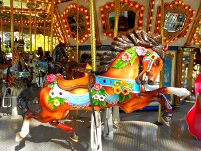 Franklin Sq Carousel lead horse