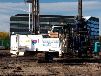 Franki Foundations Belgium, K2 0030, T63, BT42 Cat Drilling rig at Leiden, pic4
