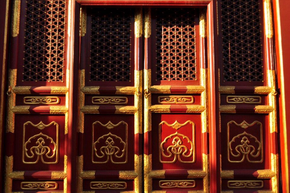 Beijing china brown door