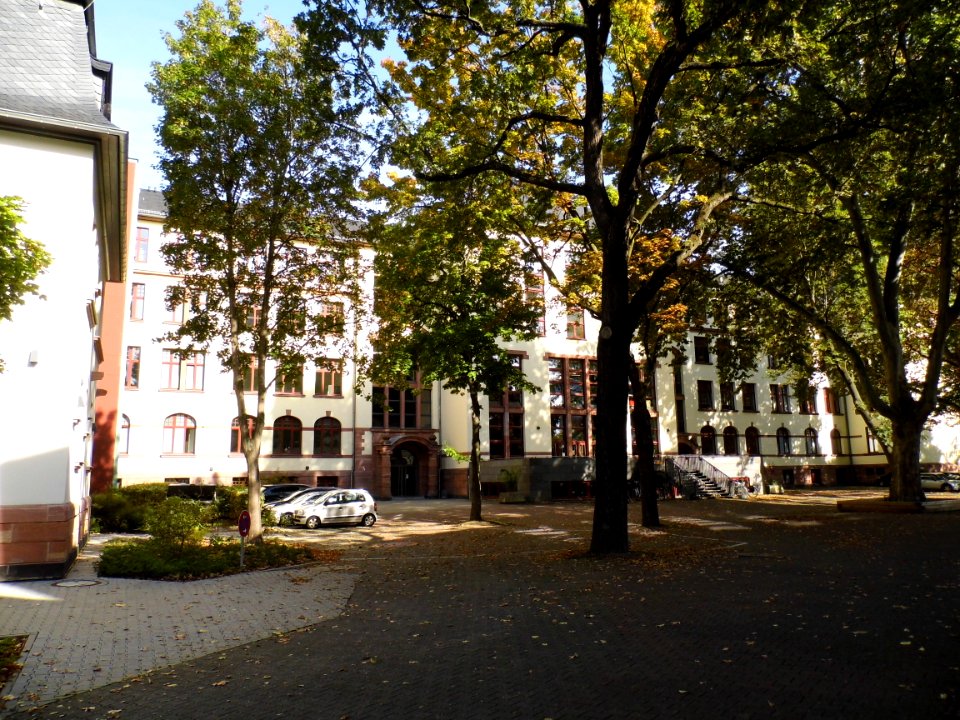Frankfurt, Werner von Siemens Schule, vom Schulhof