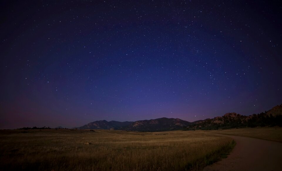Night sky landscape photo
