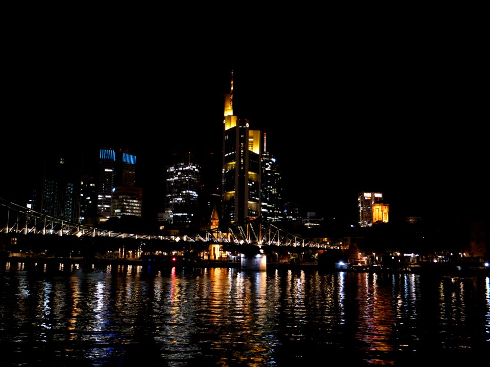 Frankfurt am Main city center at night 2019-09-13 15