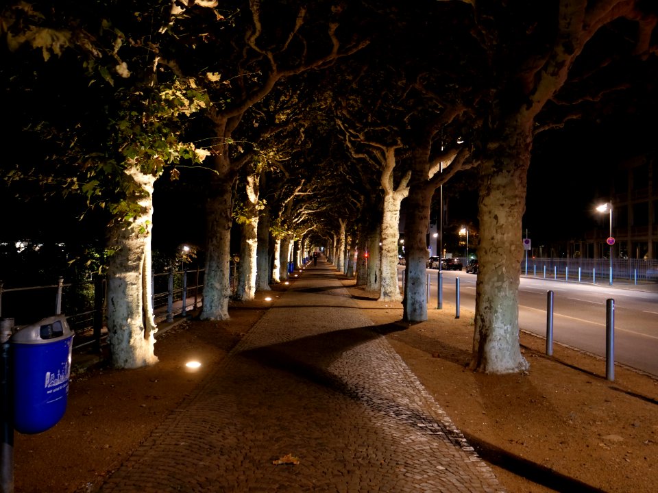 Frankfurt am Main city center at night 2019-09-13 05