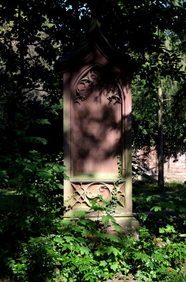 Frankfurt, Hauptfriedhof, Grab B 158 Brofft-Schury