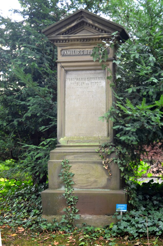 Frankfurt, Hauptfriedhof, Grab C 129 Prösler