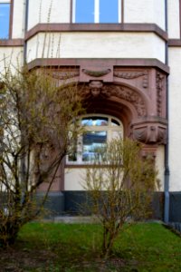 Frankfurt, Willemerstraße 24, Portal der Deutschherrenschule (1)