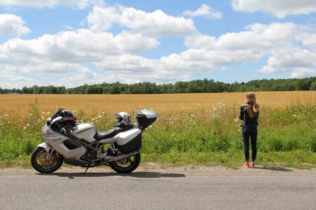 Motorcycle sport touring rural photo