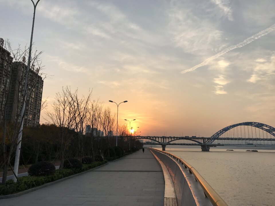 Sunset at dusk views