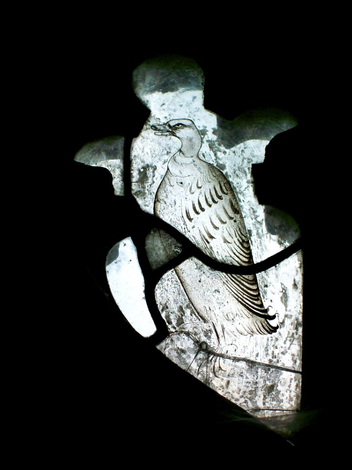 Fragment of medieval glass, Salehurst