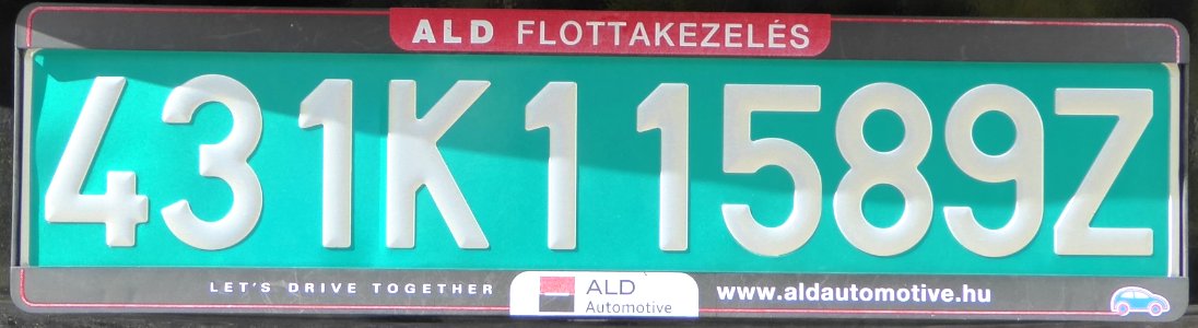 France diplomatic license plate 431K11589Z