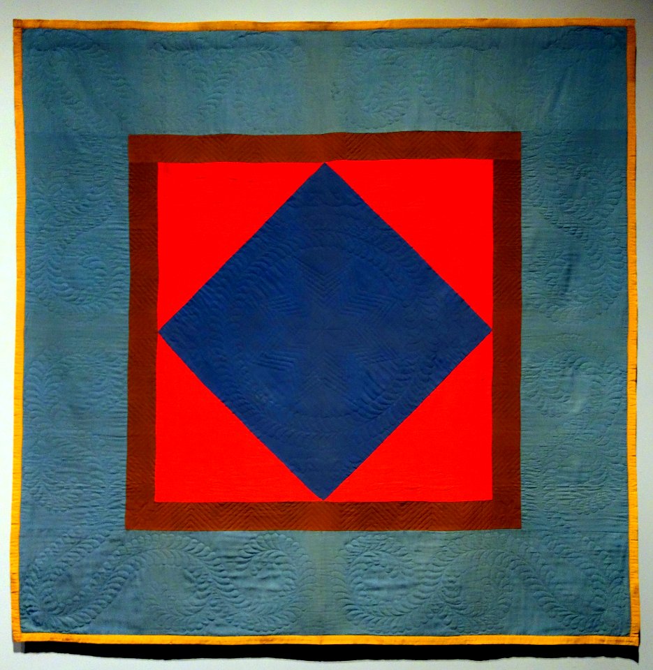 Framed Diamond in a Square, Amish, Lancaster County, Pennsylvania, c. 1890 - Museum of Fine Arts, Boston - DSC02691