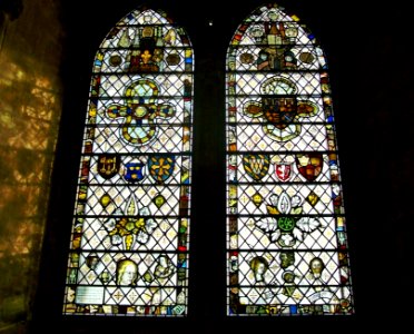 Fragments of medieval glass, Ely