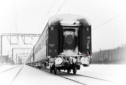 Train winter railway