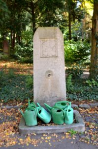 Frankfurt, Hauptfriedhof, Brunnen bei A 82