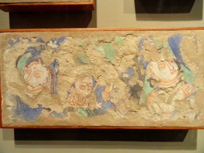 Fragments of Buddhist Wall Painting, Kyzil, Sinkiang, China, Central Asian art, 6th century - Nelson-Atkins Museum of Art - DSC09161 photo