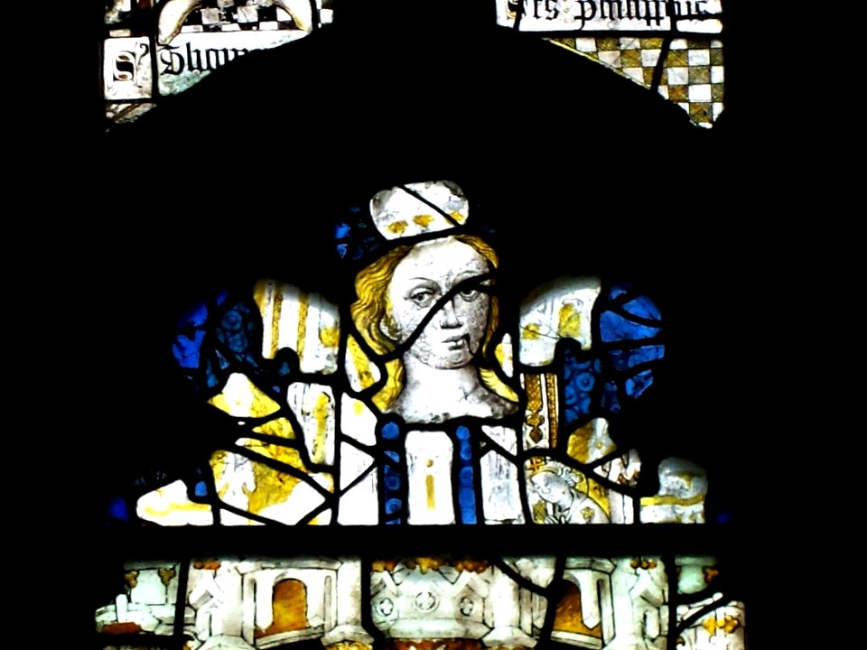 Fragments of Medieval glass, St Mary, Westham