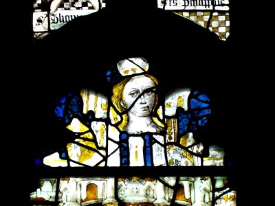 Fragments of Medieval glass, St Mary, Westham