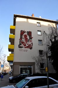 Frankfurt, Emil Claar Straße, Wandbild, Totale