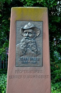 Frankfurt, Fechenheim, Jean Pauli-Brunnen, Detail