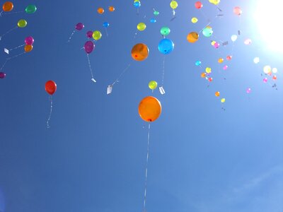 Helium flap away colorful
