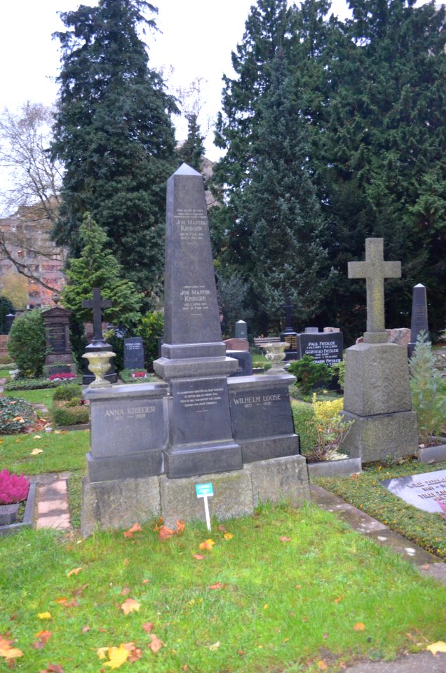 Frankfurt, Südfriedhof, B 519-520, Grab Krieger