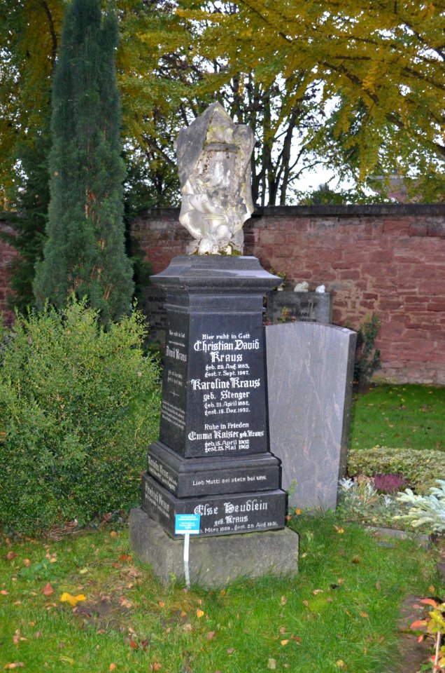 Frankfurt, Südfriedhof, B 678-679, Grab Kraus