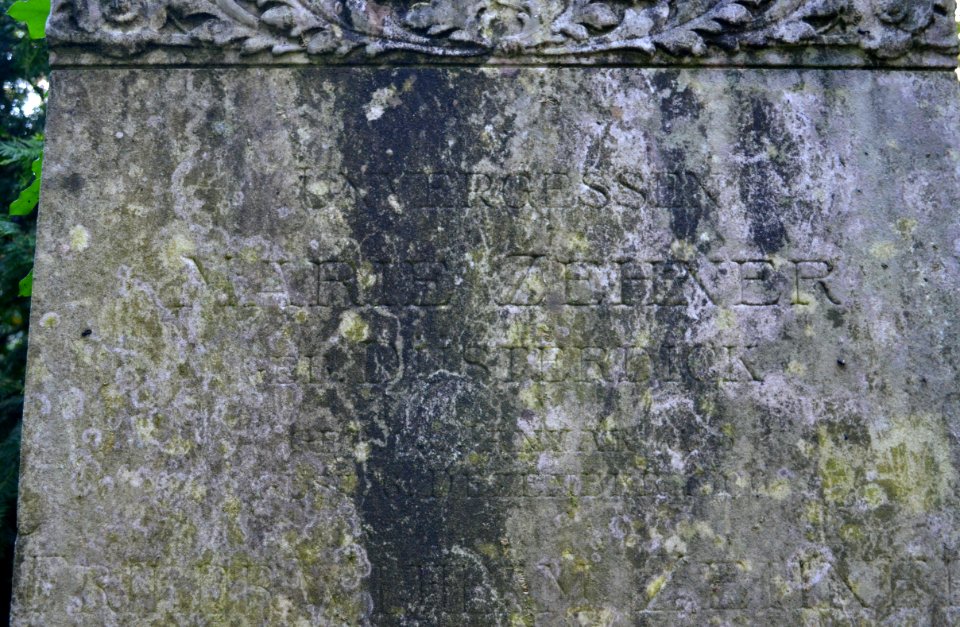 Frankfurt, Südfriedhof, A 634, Grab Zehner, Detail
