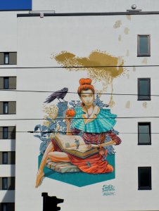 Frankfurt, Adalbertstraße 44-48, Wandmalerei
