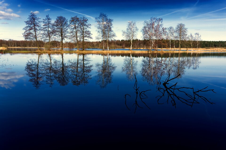 Blue spring sky photo