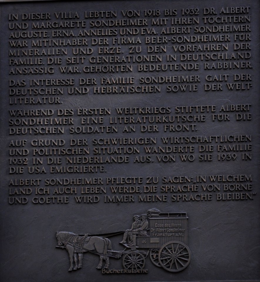 Frankfurt, Bockenheimer Landstraße 102, Tafel