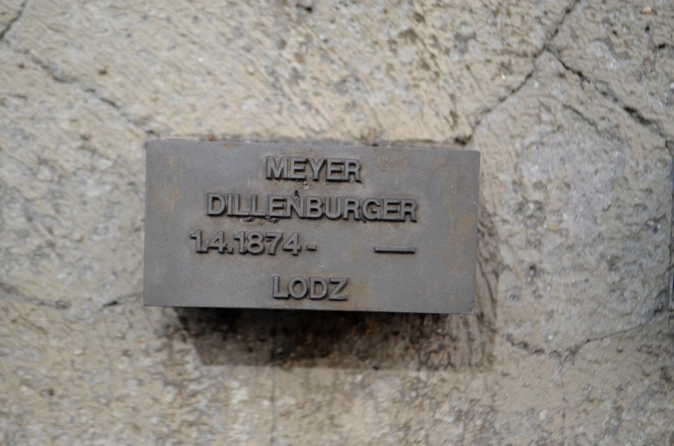 Frankfurt, Jewish cemetery Battonnstraße, memorial stone in sign frieze, Meyer Dillenburger