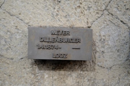 Frankfurt, Jewish cemetery Battonnstraße, memorial stone in sign frieze, Meyer Dillenburger