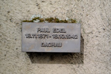 Frankfurt, Jewish cemetery Battonnstraße, memorial stone in sign frieze, Paul Edel