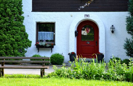 Allgäu bench window photo