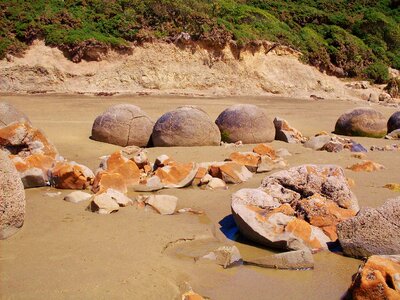 Beach rock boulder photo
